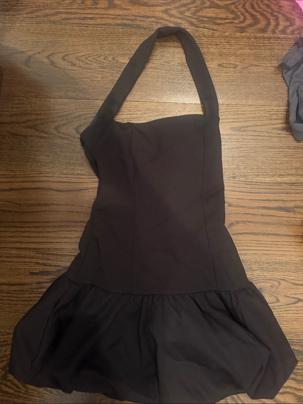 Forever 21 Black Halter Mini Dress